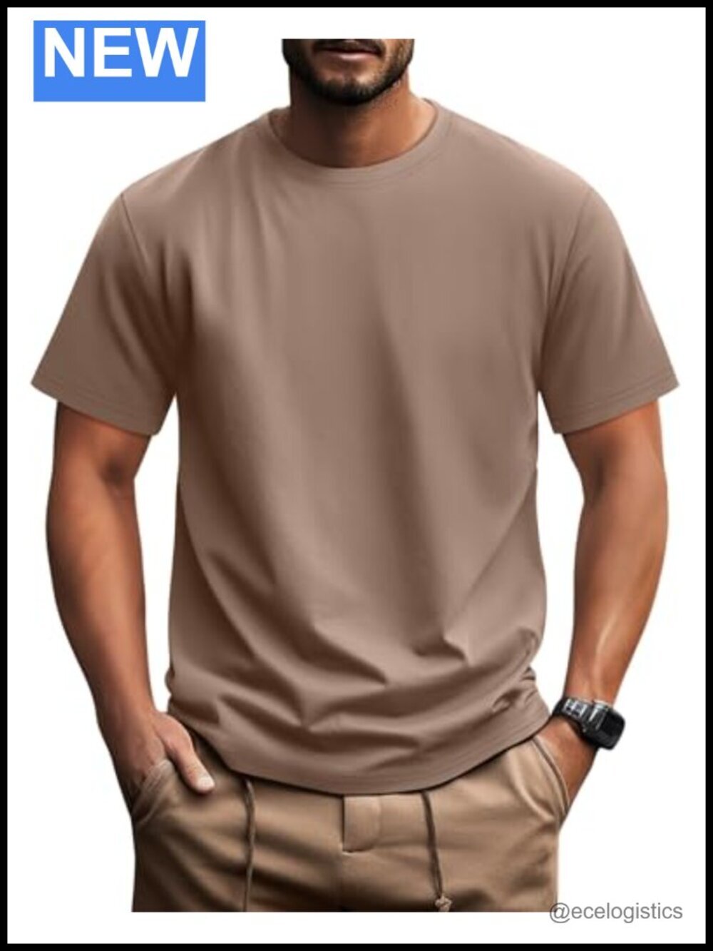 Men's Big & Tall Short Sleeve Summer Cotton Tee Crew Neck Oversize Loose Fit